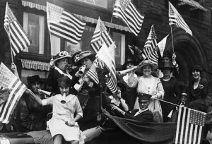 Suffragists celebrating